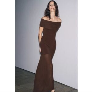 Zara Off-the-Shoulder Knit Dress